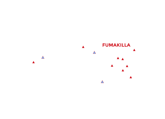 Mappa del mondo con sedi Fumakilla